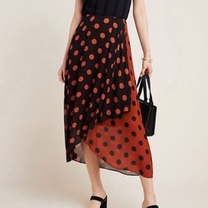 Maeve by Anthropologie polka dot skirt